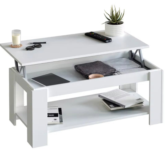 Mesa de centro elevable.